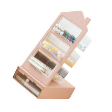 Pen Holder Shelf Makeup Brush Organizers Stationeries-Pink
