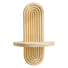 (A) Floating Rack Wooden Wall Mount Shelf for Displaying Books and Decorative Item Bedroom and Nursery Storage Stand