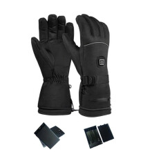 (black gloves) Electric Heated Gloves, Winter Hand Warmer Gloves, Touching Screen Ski Gloves for Women Men, Batteries Not Included gray gloves