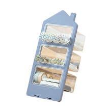 Slanted Pen Holder Large Capacity Pen Organisers Pencil-Blue