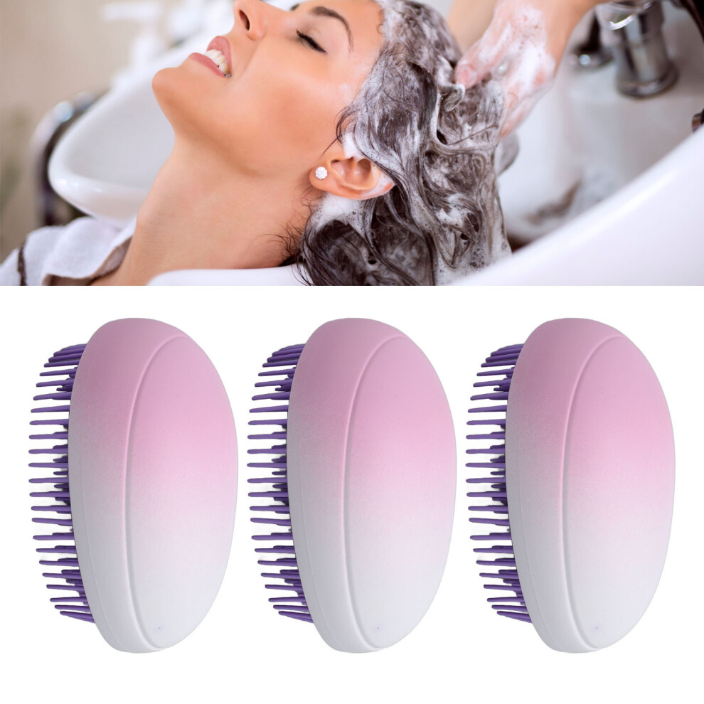 3pcs Gradient Grape Purple Detangling Hair Brushes, Wet & Dry Use