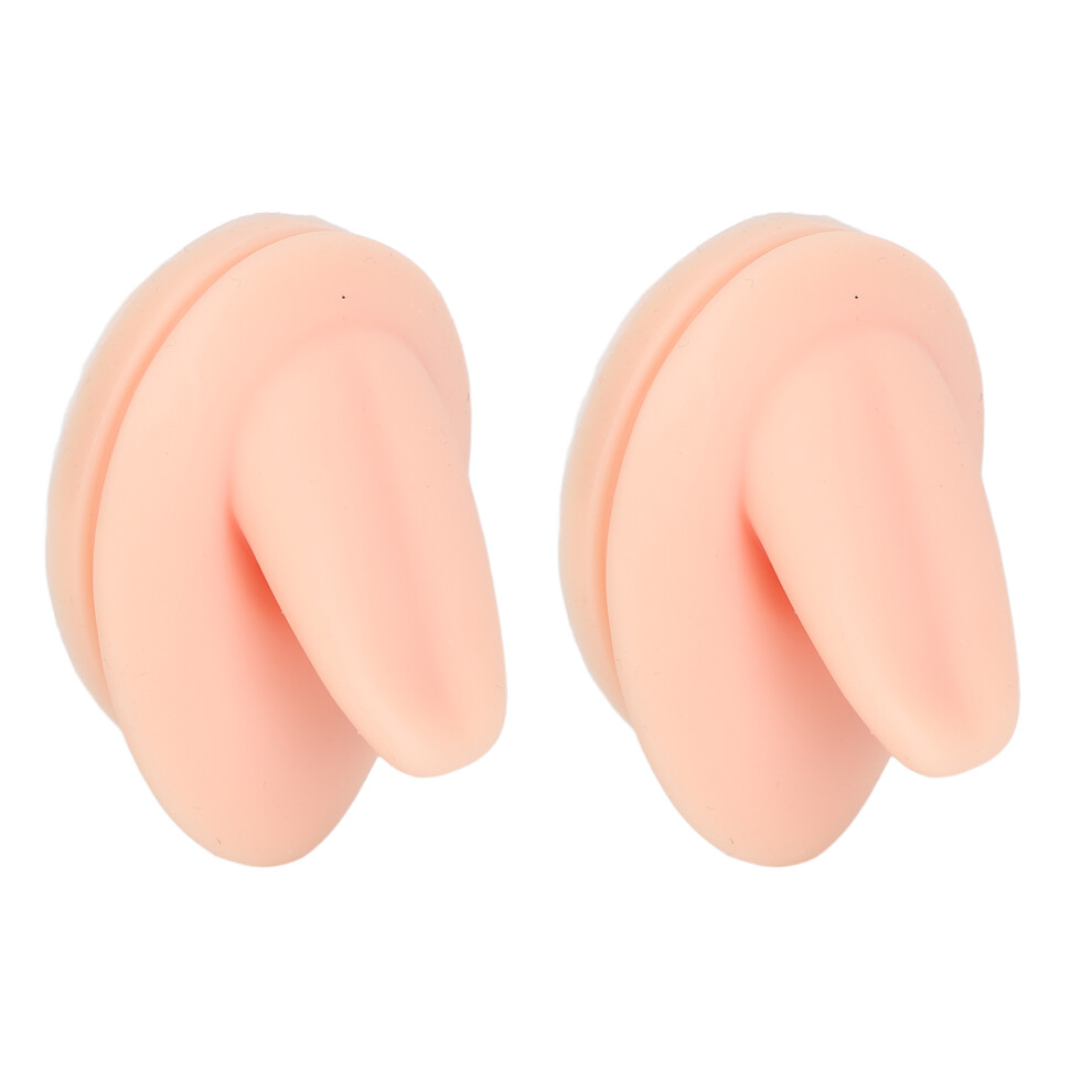 2PCS Soft Silicone Tongue Model Flexible Piercing Practice & Display