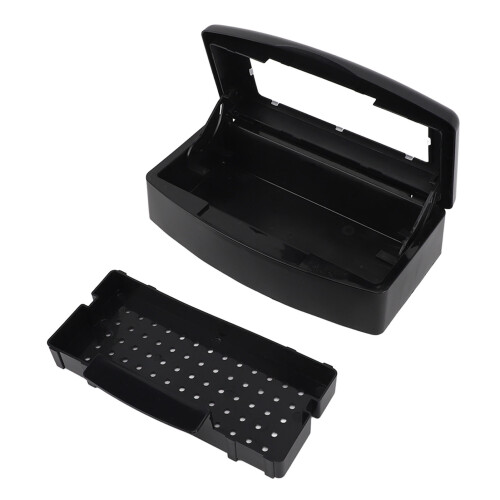 Multifunctional Nail Art Tool Clean Box ABS Portable with Filter Layer 1