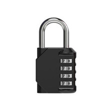 (Black) Can Set Password Padlock for Secret Notebook Small Furniture Cabinet Drawer Suitcase Storage Bag Digit Combination Lock Silver