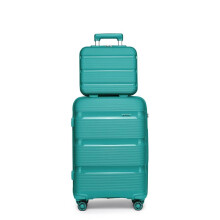 (20Inch with Vanity case) [MissLulu Bags] Bright Candy Design Hard Shell Polypropylene 20''/24''/28'' Suitcase with TSA Lock and 14'' Vanity Case Classic Collection -