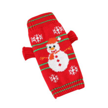 (L, Snowman on red botto) Dog Santa Sweater for Small, Medium, Large Dogs Christmas Coat Puppy Apparel Pullover Puppy Pajamas Christmas black elk XS