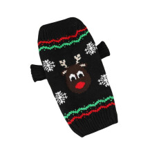 (S, black elk) Dog Santa Sweater for Small, Medium, Large Dogs Christmas Coat Puppy Apparel Pullover Puppy Pajamas Christmas black elk XS