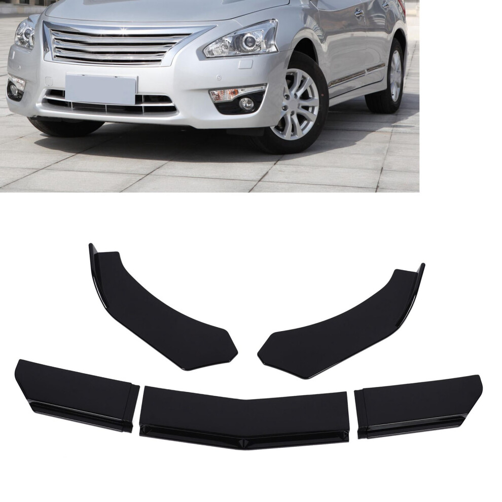 150Cm Glossy Front Bumper Lip Splitter Universal Fit For Vehicles Black 7891349506963