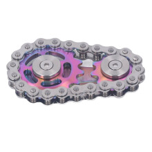 Metal Sprockets Chains Decompression Toy - Multicolor Fingertip Sensory Gear