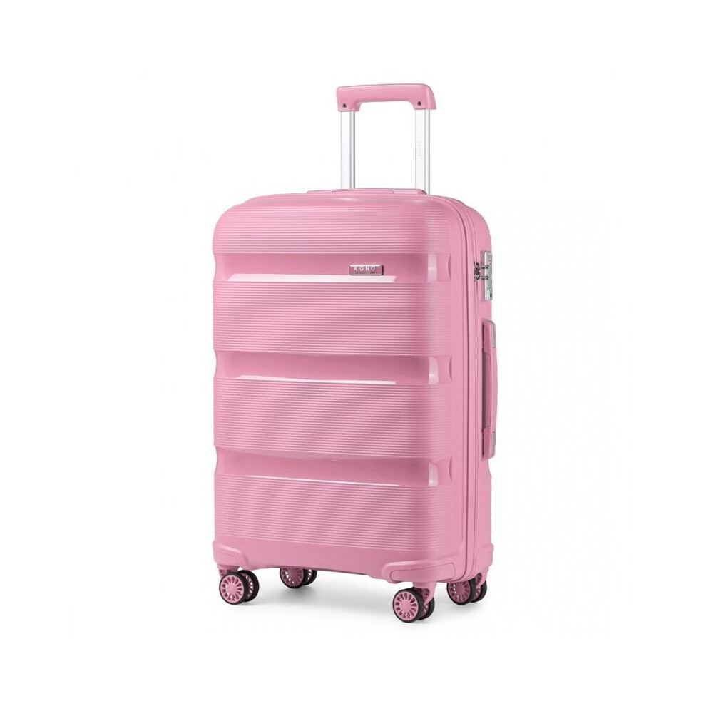 (20 INCH) [MissLulu Bags] Bright Candy Design Hard Shell Polypropylene 20''/24''/28'' Suitcase with TSA Lock and 14'' Vanity Case Classic Collection --image-OPC-PKGCPF5-NEW
