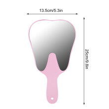 Zahnformiger Zahnspiegel Handspiegel Pink, Weiß, Lila, 2513,5cm