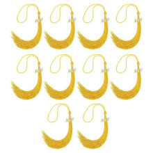 (Yellow) 10Pcs Class of 2025 Graduation Tassels Graduation Hat Tassels Pendant For Class of 2025 Graduates Costume Decoration Yellow