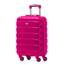 (55x35x20cm) Flight Knight Hard Shell ABS Medium, Large Check-In And Carry On Suitcases - SAFIR - Pink