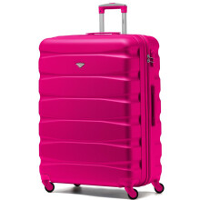 (Large 29") Flight Knight Hard Shell ABS Medium, Large Check-In And Carry On Suitcases - SAFIR - Pink