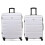 (Medium 25") Flight Knight Hard Shell ABS Medium, Large Check-In And Carry On Suitcases - SAFIR - White/Black 4