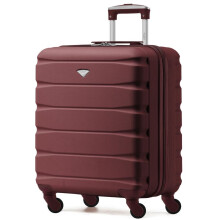 (Burgundy, 56x45x25cm) 56x45x25cm easyJet  & British Airways Large Cabin Bag Maximum Size Hand Luggage Carry-On Bag - Lightweight ABS