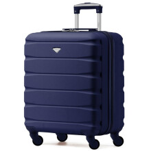 (Navy, 56x45x25cm (Set of 2)) 56x45x25cm easyJet & British Airways Large Cabin Bag Maximum Size Hand Luggage Carry-On Bag - Lightweight ABS