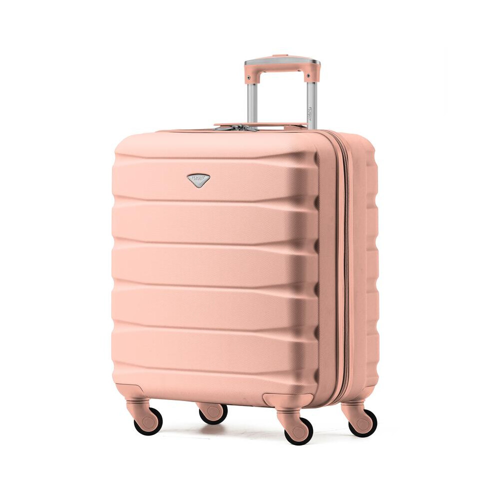 (Rose Gold, 56x45x25cm (Set of 2)) 56x45x25cm easyJet  & British Airways Large Cabin Bag Maximum Size Hand Luggage Carry-On Bag - Lightweight ABS-image-OPC-PKGCQG5-NEW