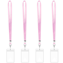 Clear Water Resistant Badge Card Holder Name Badge Card-Pink