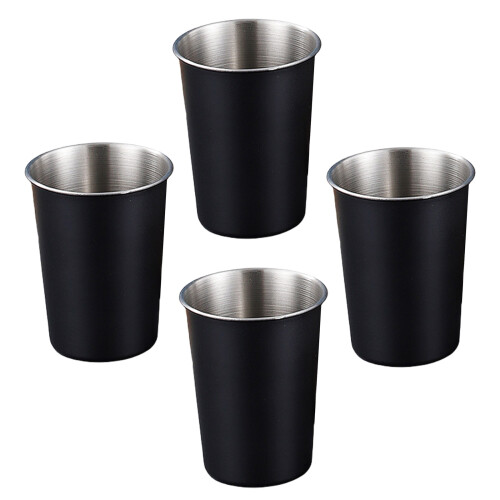 4Pcs Functional Kid Stainless Steel Drinking Cups Rusts-260ml