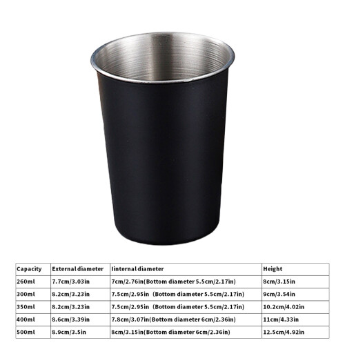 4Pcs Functional Kid Stainless Steel Drinking Cups Rusts-260ml 2