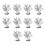 10pack Artificial Plastic Plant Corals Ornaments-Type C white 1