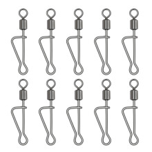 10Pieces Set Fishing Connectors Set Strong Coppers Pin-8