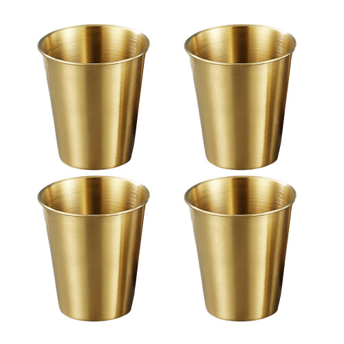 4Pieces Stackable Stainless Steel Kids Cups Portable And-260ml
