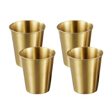 Set Of 4 Stainless Steel Drinking Glasses Stainless Steel-300ml