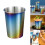 Set Of 4 Stackable Stainless Steel Beer Cups Coffee-500ml 2