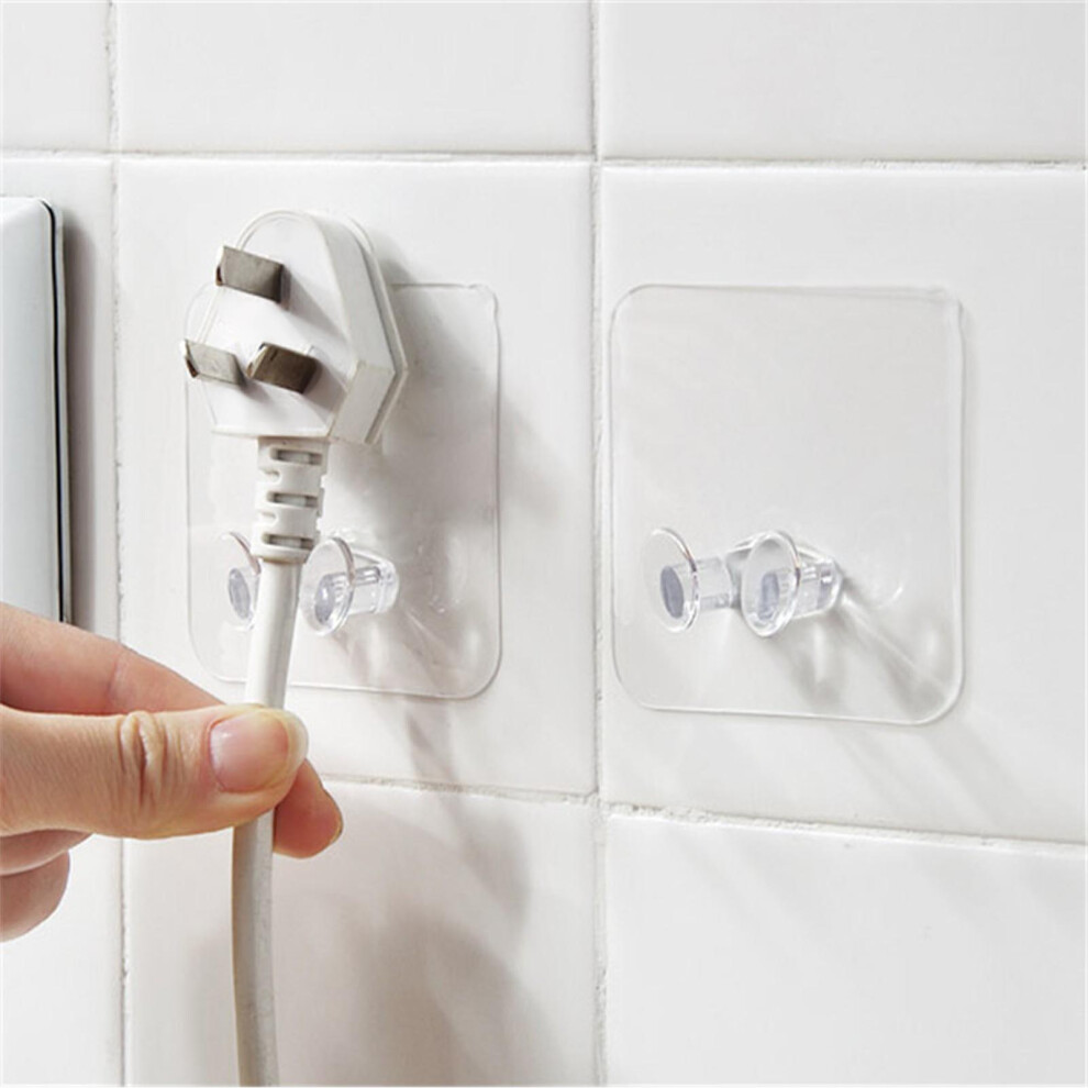 20Pcs Transparent Wall Hook, Traceless Adhesive, 6.5X1.5cm 6941349514145