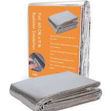 (Default) Radiator Reflector Panels, Radiator Reflective Foil Insulation for Save Energy & Money, 5m x 60cm Thermal Bubble Heating Insulation Easy to