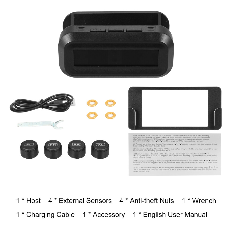 Tire Pressure Monitoring System, Wireless Solar 8320539305189