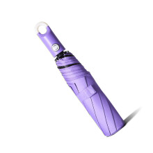 Ombrello pieghevole 8K a 3 pieghe, 30 cm / 11,8 in, Nero