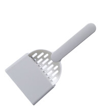 Pala per lettiera per gatti Grande ABS 140g Bianco e Grigio