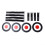4PCS Soccer Targets Discs Set ABS Soccer Goal 6