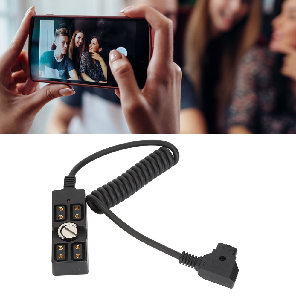 D Tap Male To 4 Port Female Splitter Camera Power Cable, Pu, 71G 9391349517917