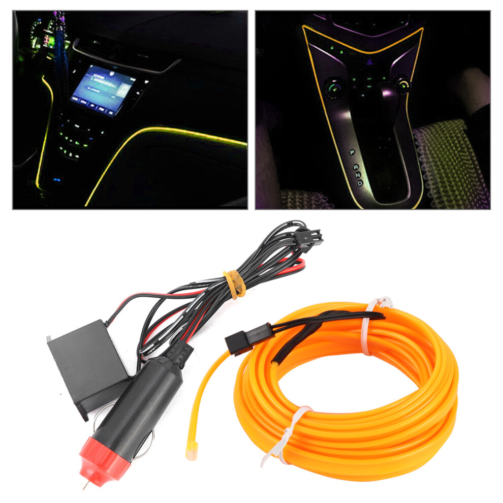 Car Interior Led Strip 4M El Cold Lamp, 9 Colors Available Light/Yellow 6921349518107