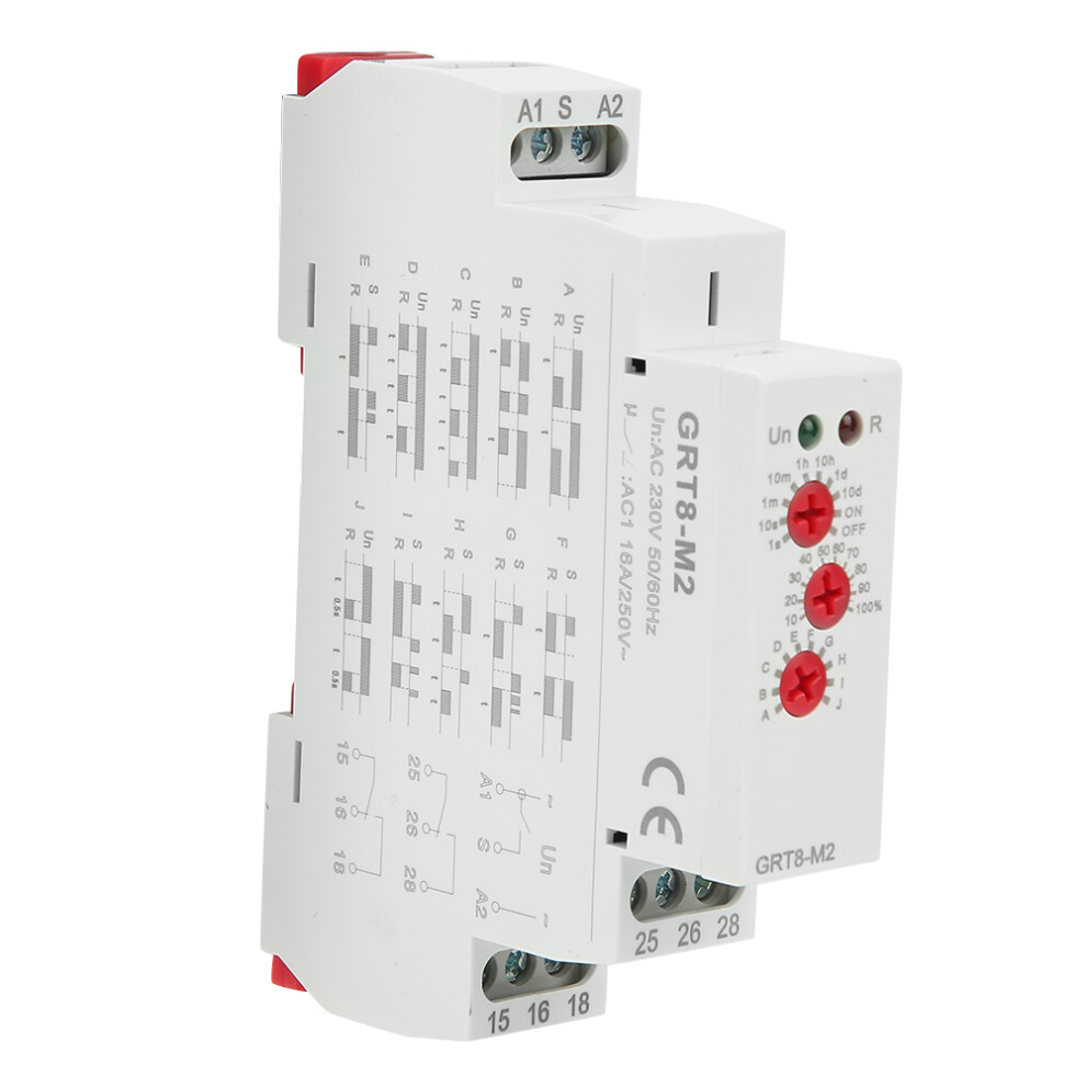 GRT8-M2 Multifunctional Delay Time Relay with 10