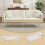 (White, Cup Holders & Gold Accents) Two-Seater Sofa Bed with Adjustable Backrest 4