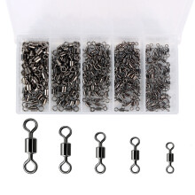 200pcs Rolling Barrel Fishing Swivel Stainless