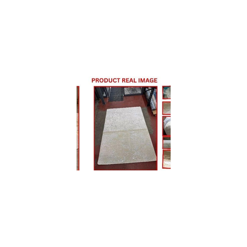 (Cream, 60*100) Premium Soft Metallic Marble Effect Rug - Luxury Quality, Non-Slip, Machine Washable, 160x230cm-image-OPC-PKGCY67-NEW