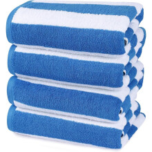 (Blue, 1) Jumbo Beach Towels Quick Dry Extra Large Bath Sheet Lightweight Sand Free Towels Microfiber Striped Towels 100x200cm Size Sports Travel Camp