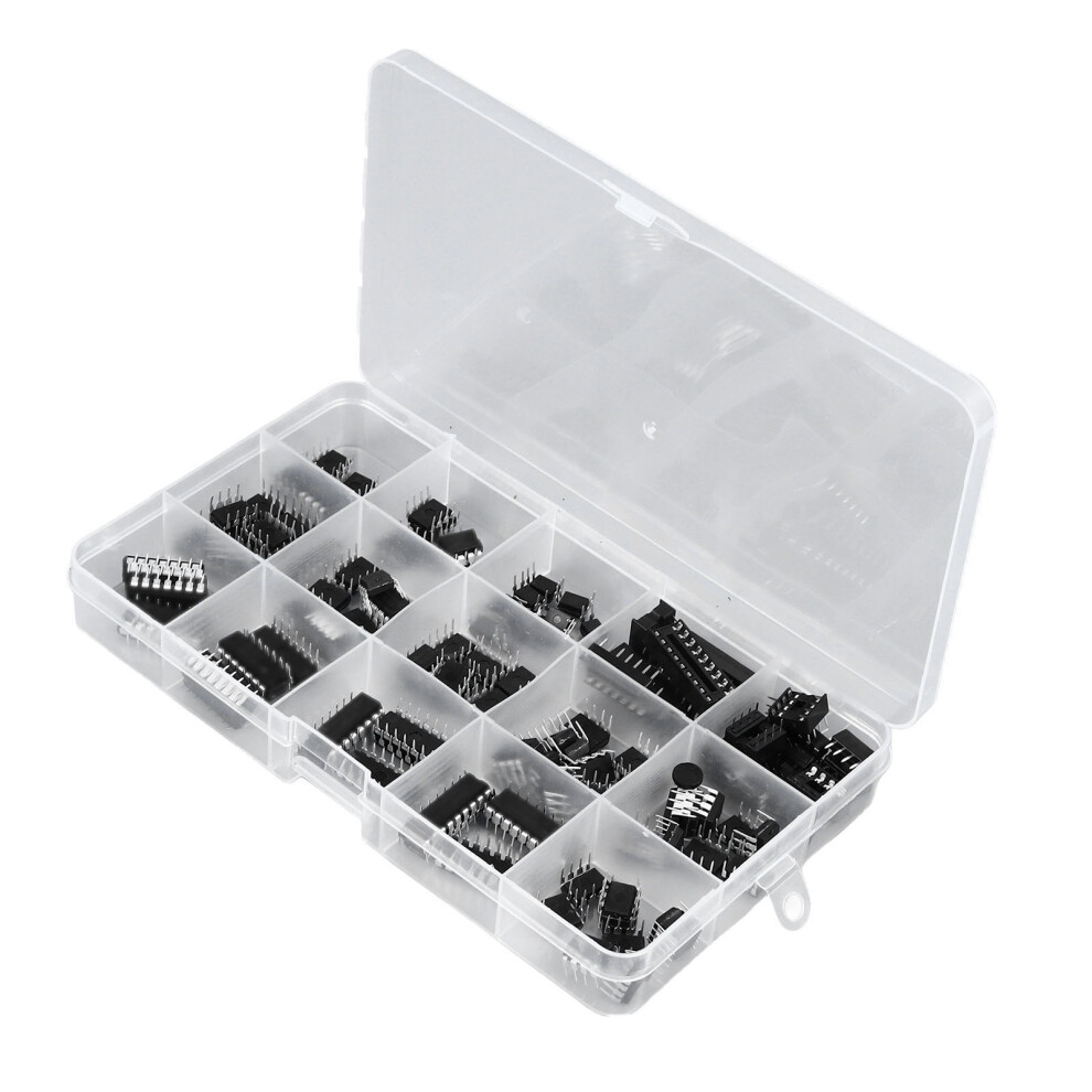 100Pcs Amplifier & Comparator Ic Chips With Dip Sockets Set 9461349523819