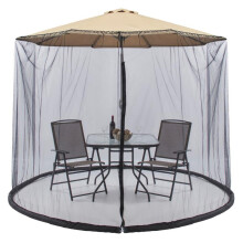 (11ft) Outdoor Garden Umbrella Table Screen Parasol Mosquito Net Cover Bug Netting Cover, Parasol Converter Cover Turn Your Parasol into a Gazebo!