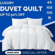 (Double (200cm x 200cm), 4.5) Hotel Quality Anti-Allergy Feels Like Down Duvet - Single, Double, King & Super King size duvet warm duvet duvet filler quality duvet