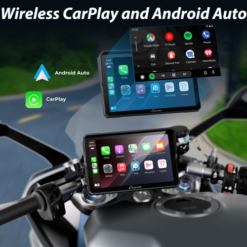 Carpuride W702 Pro Motorcycle Carplay Screen with Intercom Function 1