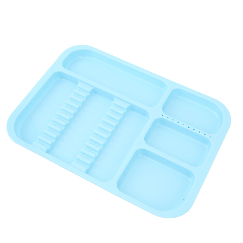 Blue Compact Plastic Tray For Oral Tools - Hygienic & Lightweight