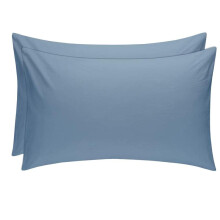 (SKY BLUE) SAIMAZ 2pcs Solid Color Pillowcase Without Filler, Super Soft Pillow Cover with Envelope Closure, Simple Plain Design Bedding for Home