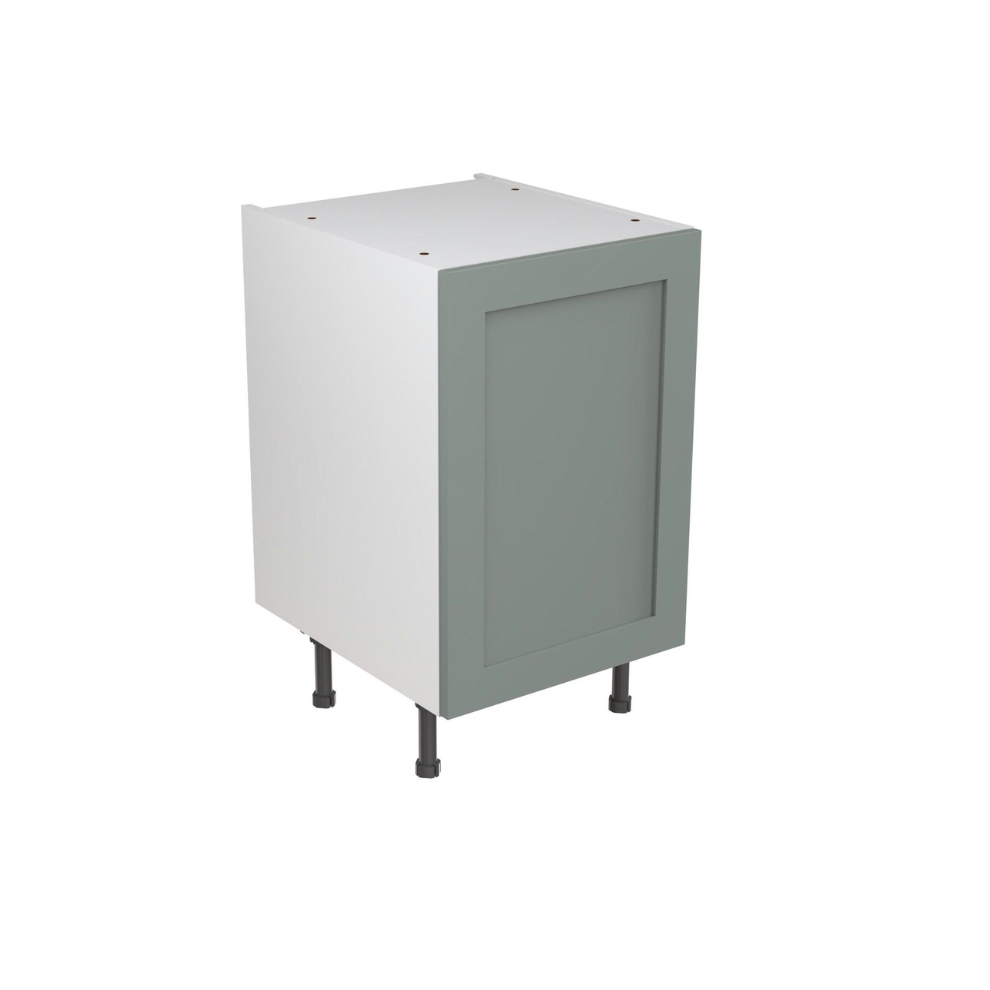 Kitchen Kit Flatpack Shaker Kitchen Cabinet Base Unit Matt Sage Green 5056396834083